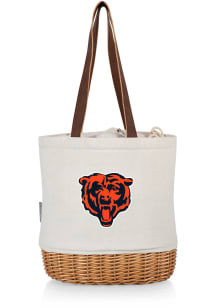 Chicago Bears Tan Pico Canvas and Wicker Tote