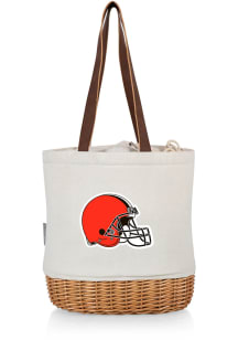 Cleveland Browns Tan Pico Canvas and Wicker Tote
