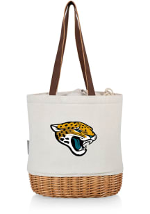 Jacksonville Jaguars Tan Pico Canvas and Wicker Tote