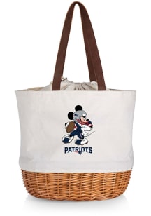 New England Patriots Beige Disney Mickey Canvas and Willow Tote