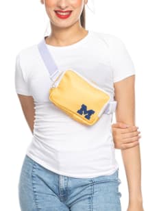 Swirl Michigan Wolverines Womens Belt Bag - Gold