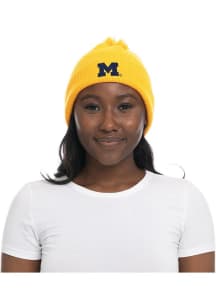 Fashion Knit Michigan Wolverines Womens Knit Hat - Gold