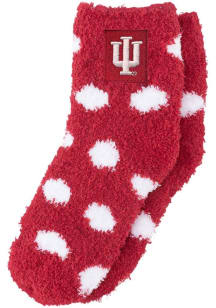 Indiana Hoosiers Fuzzy Dot Youth Quarter Socks