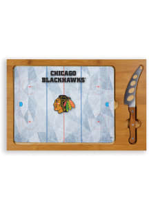 Chicago Blackhawks Icon Glass Top Cutting Board