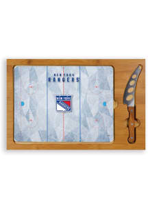 New York Rangers Icon Glass Top Cutting Board