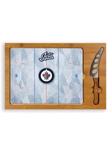 Winnipeg Jets Icon Glass Top Cutting Board