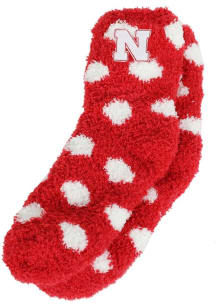 Fuzzy Dot Nebraska Cornhuskers Youth Quarter Socks - Gold