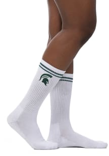 Retro Athletic Yarn Michigan State Spartans Womens Crew Socks - Green