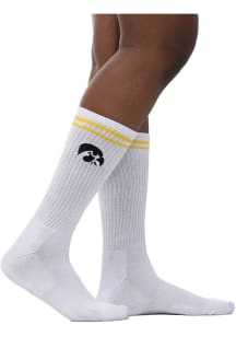 Retro Athletic Yarn Iowa Hawkeyes Womens Crew Socks - Black