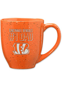 Cincinnati Bengals 16oz Dad Speckled Ceramic Mug - Orange