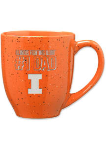 Orange Illinois Fighting Illini 16oz Dad Speckled Mug