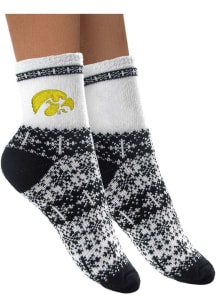 Holiday Iowa Hawkeyes Womens Crew Socks - Black