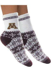 Holiday Minnesota Golden Gophers Womens Crew Socks - Maroon