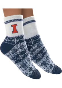 Holiday Illinois Fighting Illini Womens Crew Socks - Orange