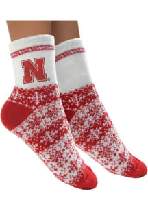 Holiday Nebraska Cornhuskers Womens Crew Socks - Gold