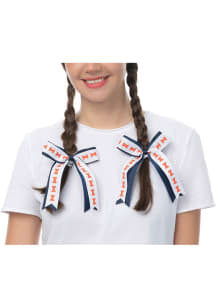 2pk Grosgrain Illinois Fighting Illini Kids Hair Ribbons - Navy Blue
