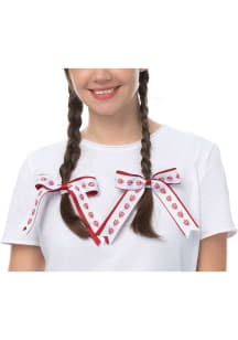 2pk Grosgrain Indiana Hoosiers Kids Hair Ribbons - Crimson