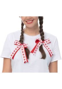 2pk Grosgrain Nebraska Cornhuskers Kids Hair Ribbons - Red