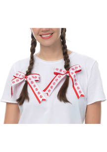 2pk Grosgrain Ohio State Buckeyes Kids Hair Ribbons - Red