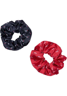 2pk Satin Cincinnati Bearcats Womens Hair Scrunchie - Red