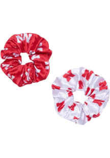 2pk Satin Nebraska Cornhuskers Womens Hair Scrunchie - Gold