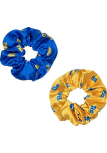 2pk Satin Pitt Panthers Womens Hair Scrunchie - Gold