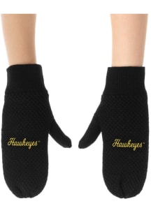 Fashion Knit Iowa Hawkeyes Womens Gloves - Black