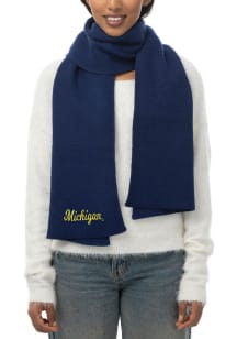 Fashion Knit Michigan Wolverines Womens Scarf - Blue