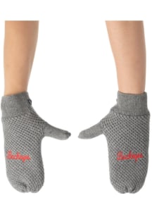 Fashion Knit Ohio State Buckeyes Womens Gloves - Grey