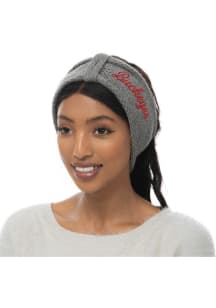 Fashion Knit Bow Ohio State Buckeyes Womens Headband - Grey