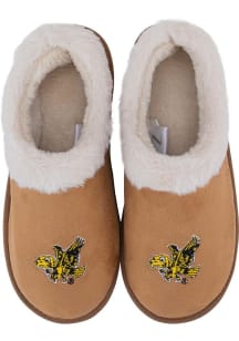 Faux Fur Iowa Hawkeyes Womens Slippers - Brown