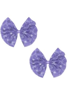 Mesh K-State Wildcats Kids Hair Barrette - Lavender