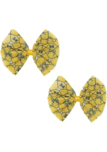 Mesh Michigan Wolverines Kids Hair Barrette - Gold