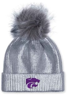 Yth Metallic K-State Wildcats Youth Knit Hat - Silver