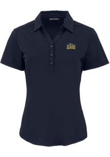 Womens Drexel Dragons Navy Blue Cutter and Buck Forge Eco Polo Short Sleeve Polo Shirt