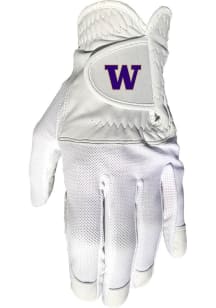 White Washington Huskies Cool Mesh Gloves