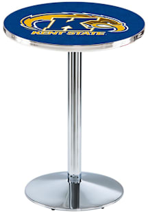 Kent State Golden Flashes Chrome Round Base Pub Table