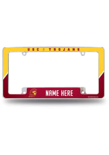 Cardinal USC Trojans Personalized Chrome License Frame