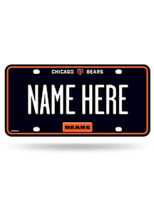 Chicago Bears Blue Personalized Car Accessory License Plate