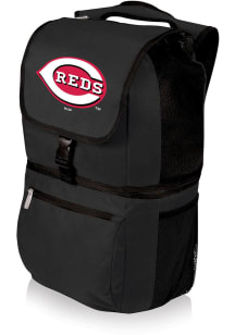 Picnic Time Cincinnati Reds Black Zuma Two Tiered Insulated Backpack