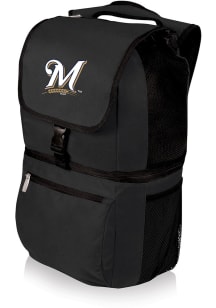 Picnic Time Milwaukee Brewers Black Zuma Two Tiered Insulated Backpack