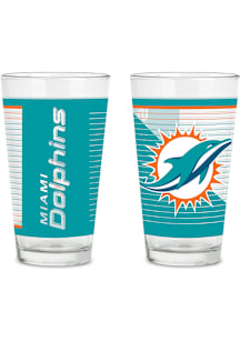 Miami Dolphins 2 Pack Pint Glass Drink Set