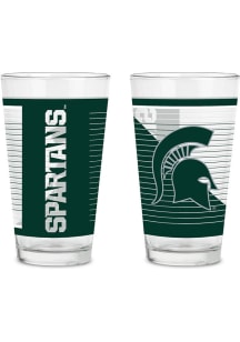 Green Michigan State Spartans 2 Pack Pint Glass Drink Set