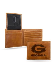 Georgia Bulldogs Personalized Laser Engraved Mens Bifold Wallet
