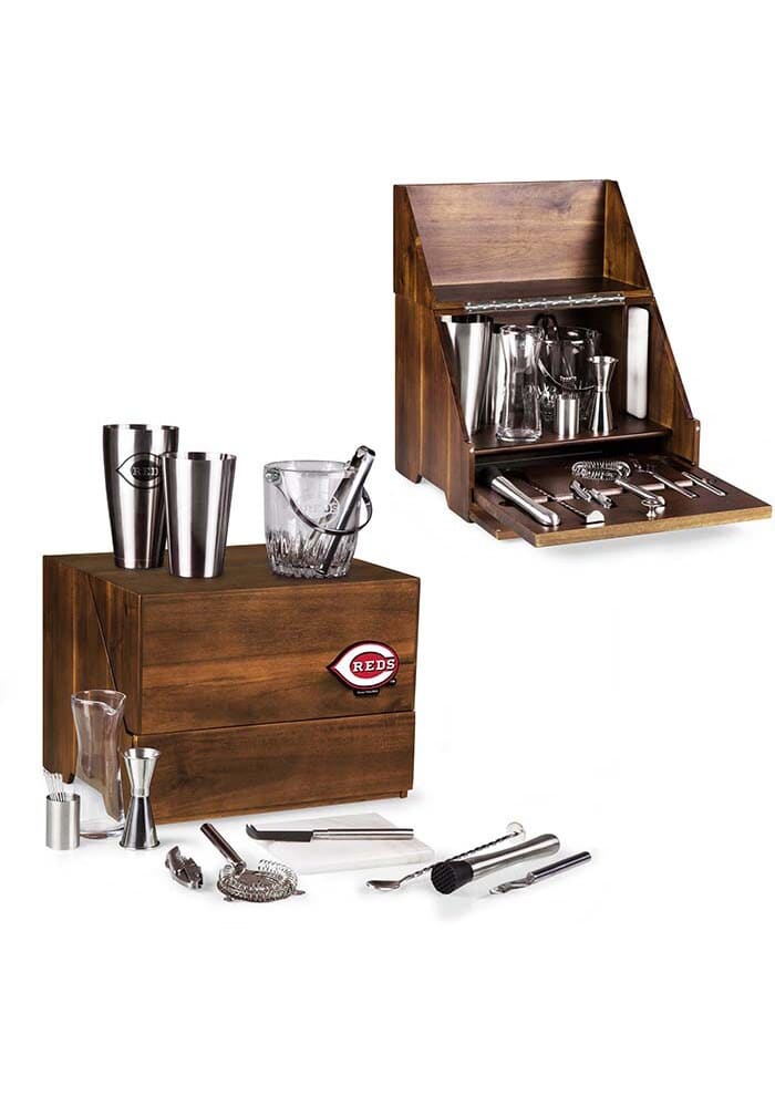 Cincinnati Reds Madison Bar 19 Piece Colored Drink Set