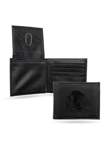 Chicago Blackhawks Personalized Laser Engraved Mens Bifold Wallet