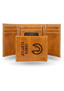 Atlanta Hawks Personalized Laser Engraved Mens Trifold Wallet