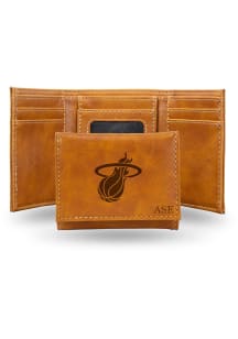 Miami Heat Personalized Laser Engraved Mens Trifold Wallet