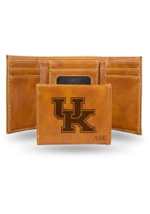 Kentucky Wildcats Personalized Laser Engraved Mens Trifold Wallet