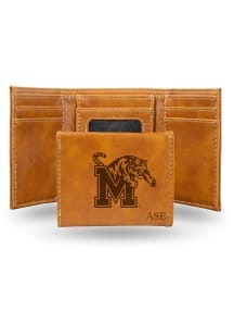 Memphis Tigers Personalized Laser Engraved Mens Trifold Wallet